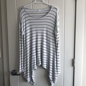 Grace & Lace long sleeve rib knit tee, size L